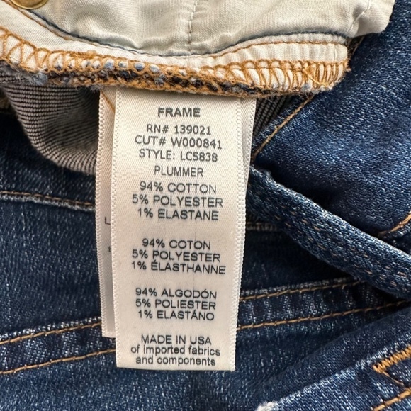 FRAME Shorts Le Cuttoff Denim Shorts Womens Size 28 Beach Weekend Made in USA - Picture 13 of 16